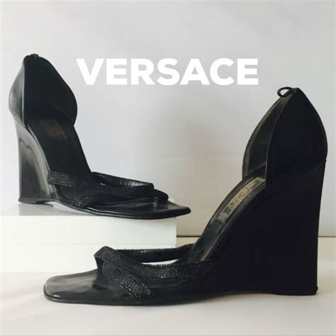 versace girl shoes|gianni versace women's wedge shoes.